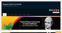 Desktop Screenshot of organicsulfur4health.com