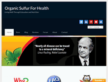 Tablet Screenshot of organicsulfur4health.com